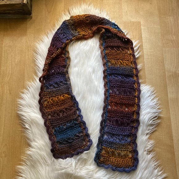 Handmade Accessories - Handmade Fall Themed Crocheted Adult Unisex Scarf